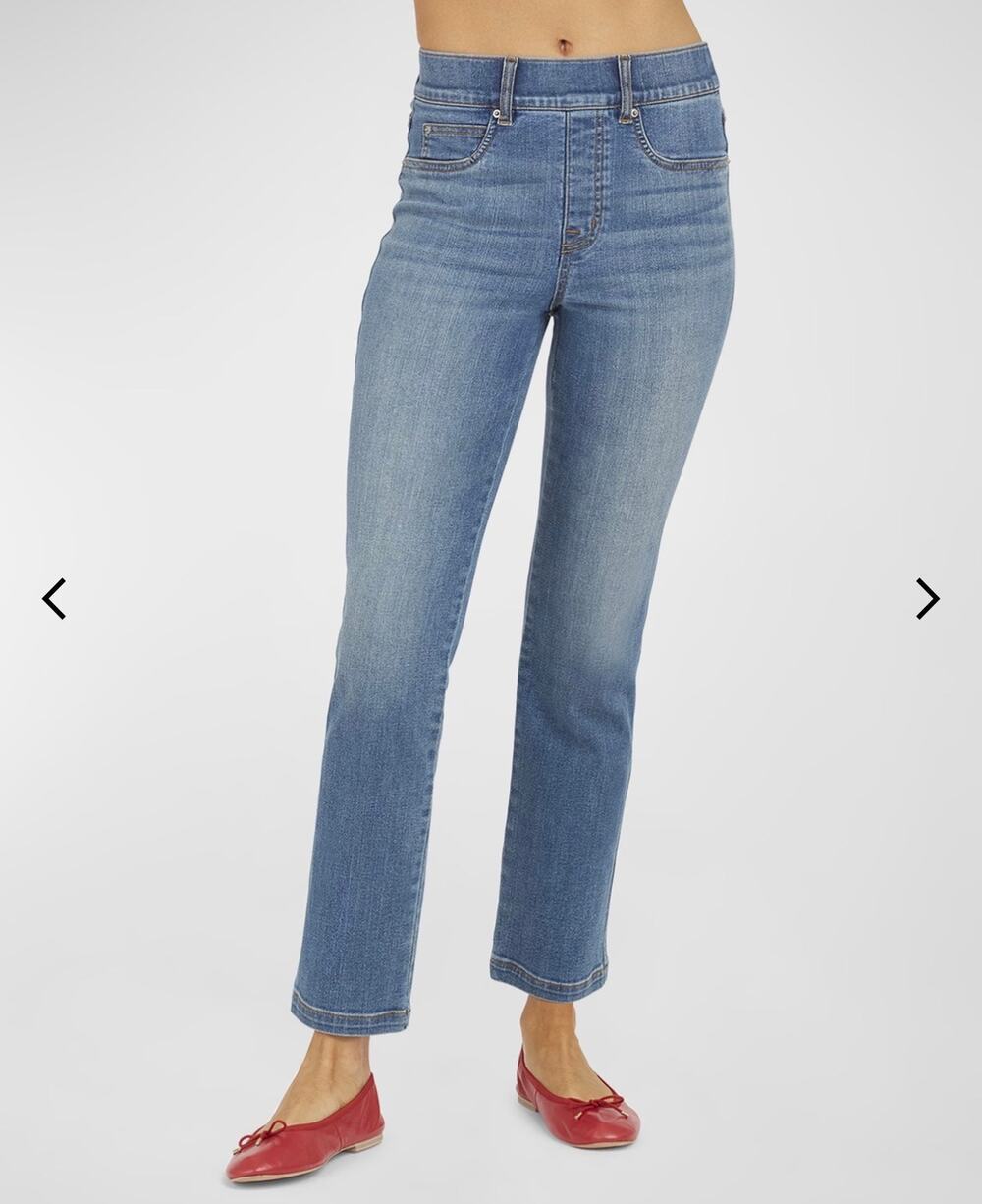 Spanx High-Rise Straight-Leg Denim Jeans womens size medium